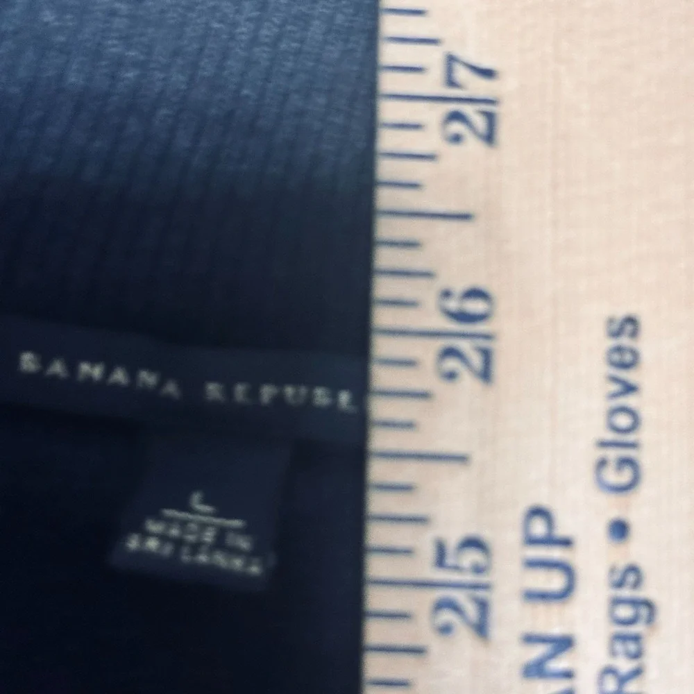 Banana Republic Mens 1/4 Zip Pullover Sweater‎ Black Large Cotton Relaxed Fit